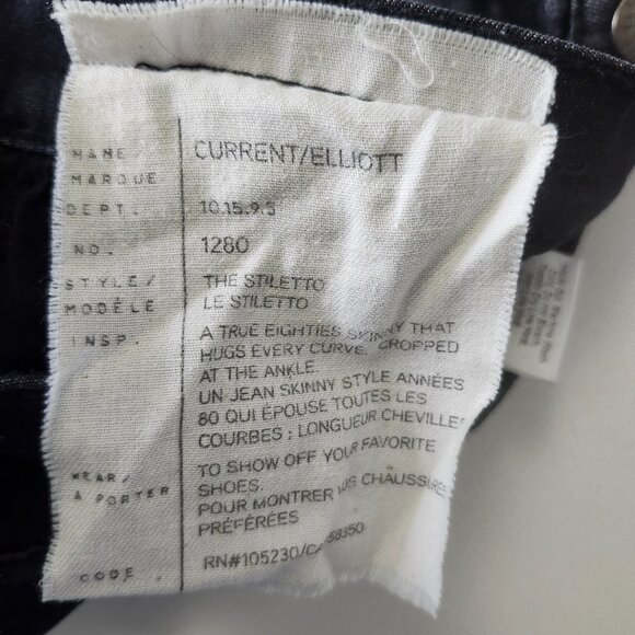 CURRENT/ELLIOTT | Stiletto Washed Black Star Jeans - Picture 10 of 13